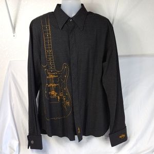 Men's fender authentic hard Rock Cafe button down size 2XL
